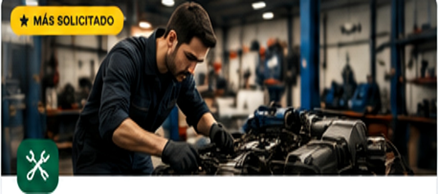 Técnico trabajando en taller